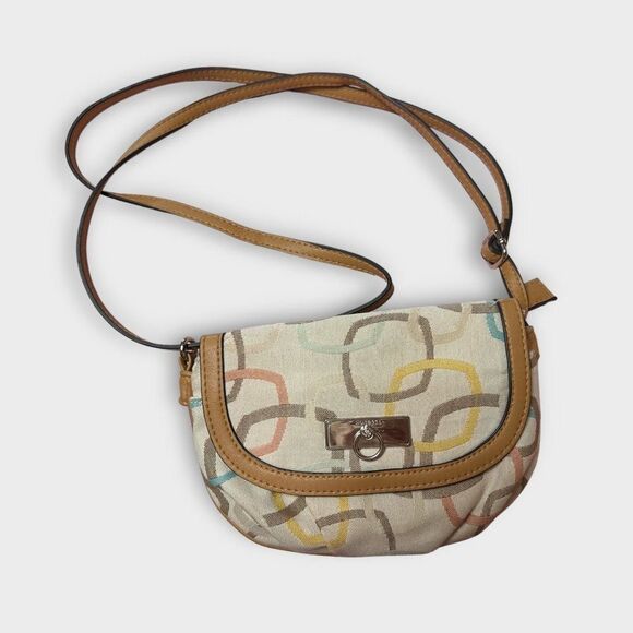 Fratelli Rossetti Crossbody Bag Adjustable Strap Cream and Brown - Picture 15 of 15